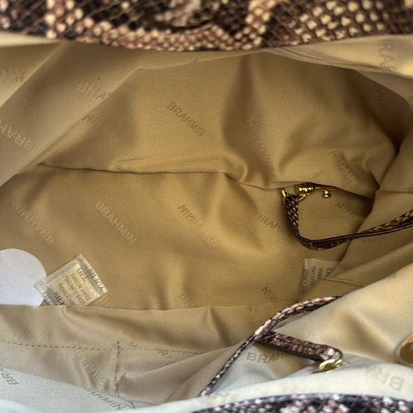 Brahmin Haiku Collection Renata Animal Print Leather Tote Bag - Picture 12 of 16